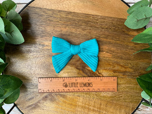 Hand Tied Rib Knit Bow