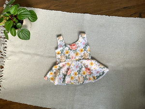 RTS Hazel Blooms Peplum 9-12m