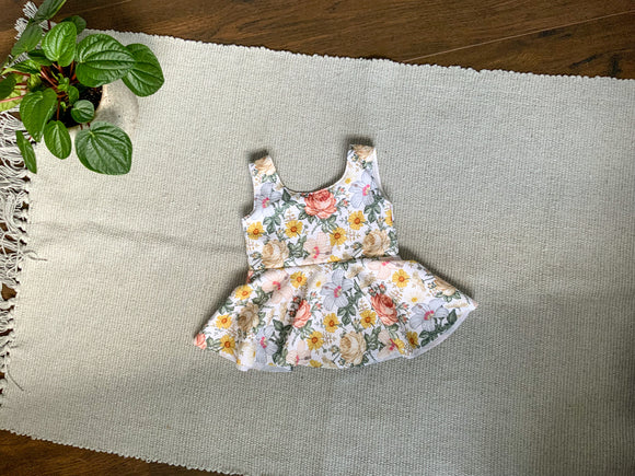 RTS Hazel Blooms Peplum 9-12m