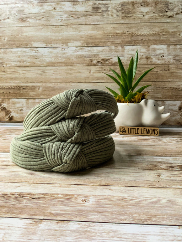 Olive Knotted Headband