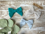 Hand Tied Rib Knit Bow